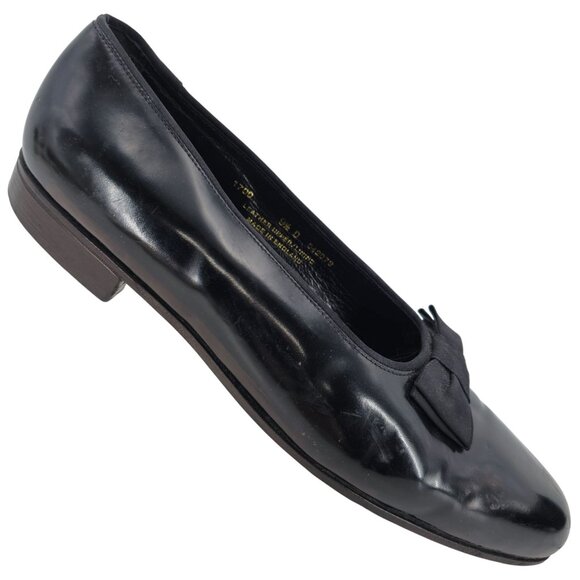 Brooks Brothers England Black Patent Leather Tuxedo Opera Shoes 9.5 Wedding Prom - Picture 1 of 13